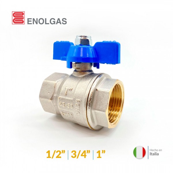 Válvula de Bola para Agua Manija Tipo Mariposa Enolgas