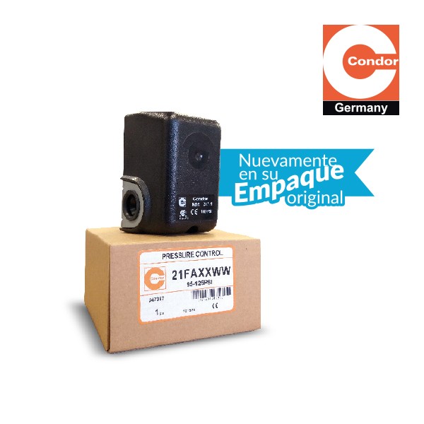 Interruptor de presión para agua o aire MDR 21-6 Condor