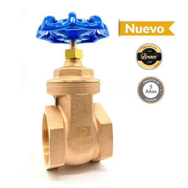 Válvula de Compuerta para Agua en Bronce Helbert